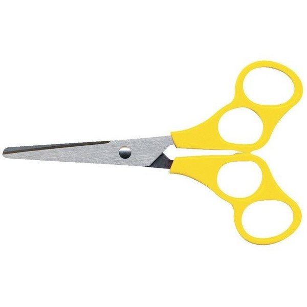 School Smart V-Shape Training Scissors, Blunt Tip, 5 Inches, Yellow 084840